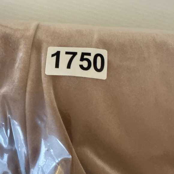 Baltic Born Tatiana Velvet One Shoulder Maxi Dress Champagne Beige Size M Slit - Picture 15 of 15